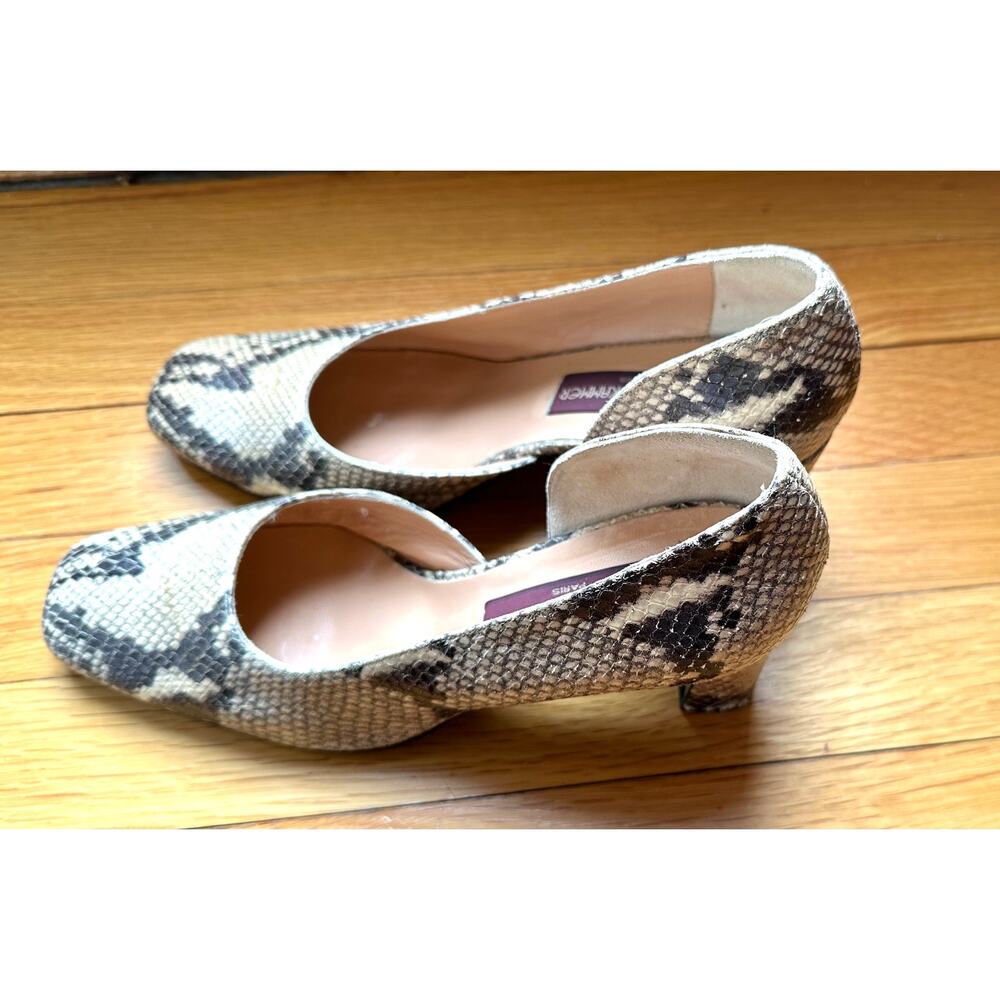 Charles Kammer Python Peel Pumps open on the insides. sz 39